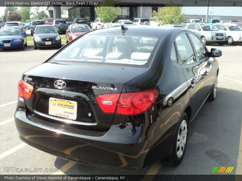 Black Pearl / Gray 2009 Hyundai Elantra GLS Sedan