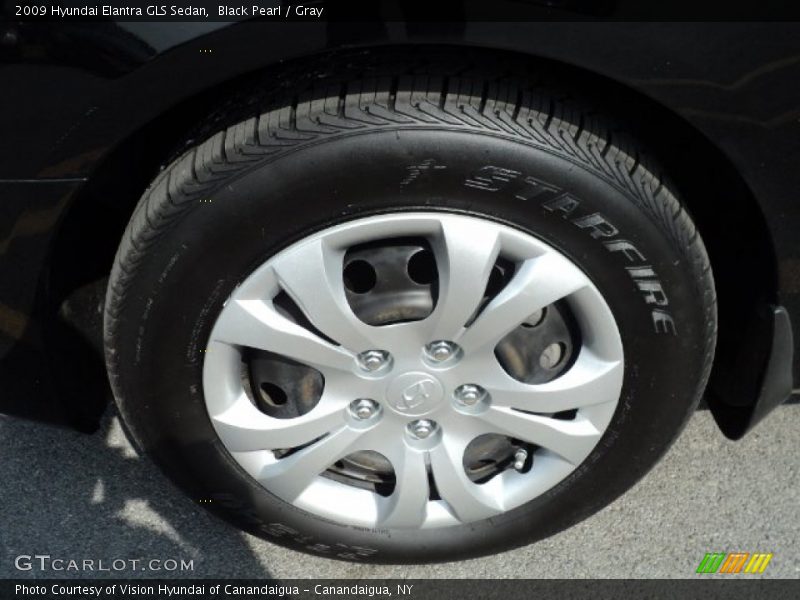Black Pearl / Gray 2009 Hyundai Elantra GLS Sedan