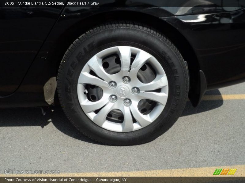Black Pearl / Gray 2009 Hyundai Elantra GLS Sedan