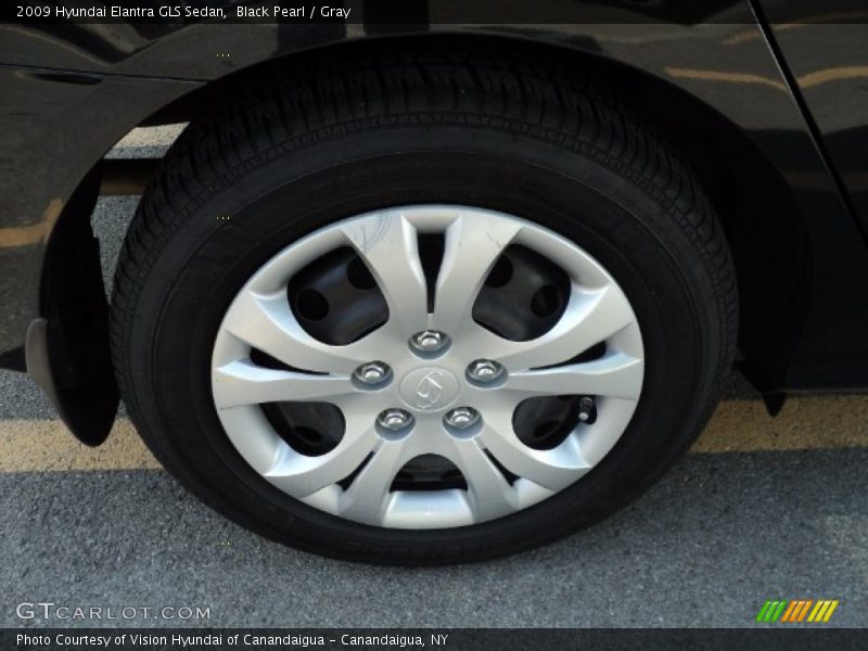 Black Pearl / Gray 2009 Hyundai Elantra GLS Sedan
