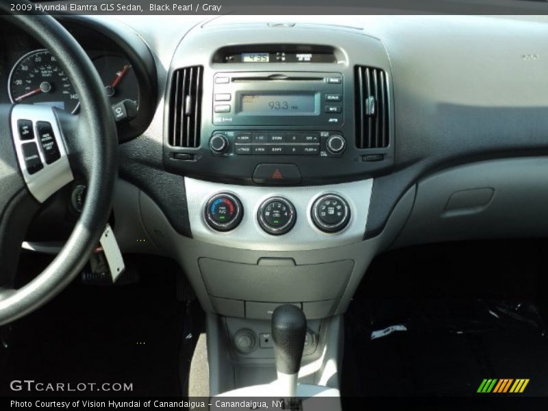 Black Pearl / Gray 2009 Hyundai Elantra GLS Sedan