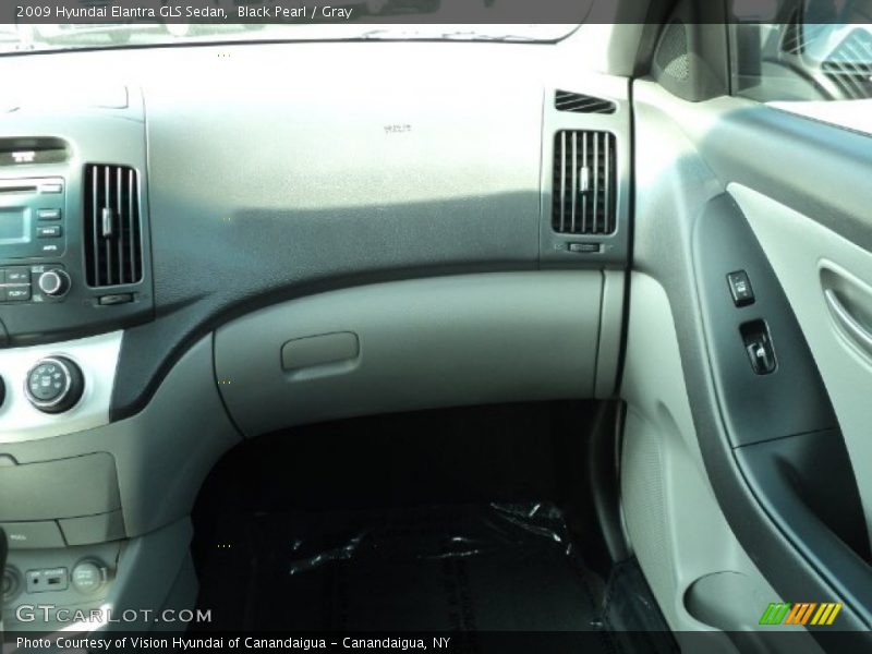 Black Pearl / Gray 2009 Hyundai Elantra GLS Sedan