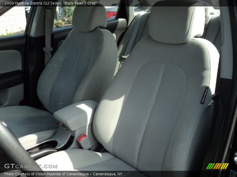 Black Pearl / Gray 2009 Hyundai Elantra GLS Sedan