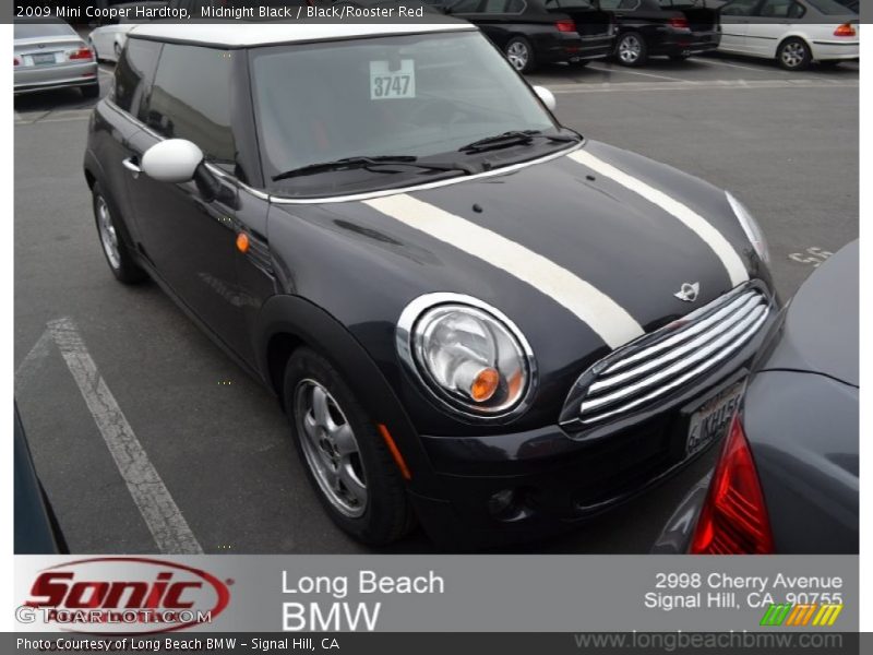 Midnight Black / Black/Rooster Red 2009 Mini Cooper Hardtop