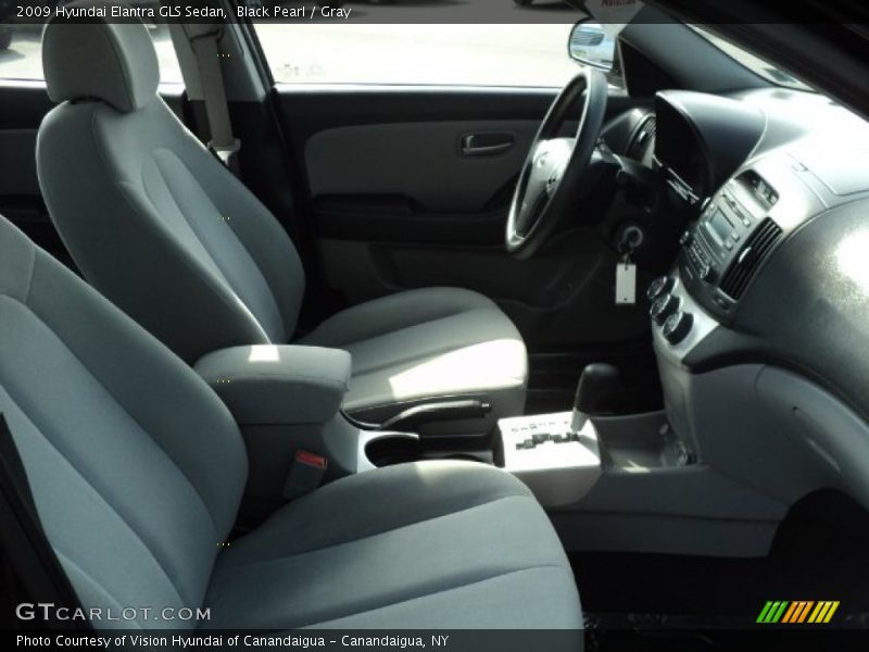 Black Pearl / Gray 2009 Hyundai Elantra GLS Sedan