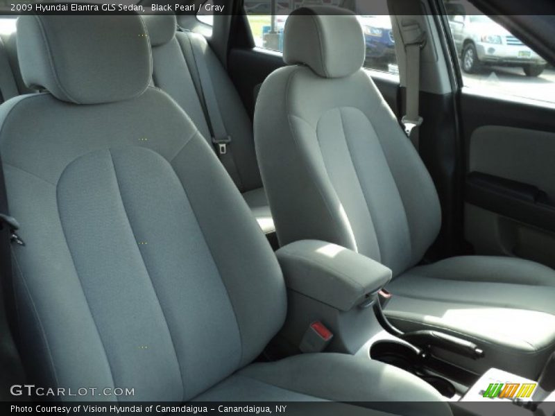 Black Pearl / Gray 2009 Hyundai Elantra GLS Sedan