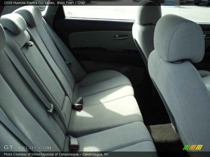 Black Pearl / Gray 2009 Hyundai Elantra GLS Sedan