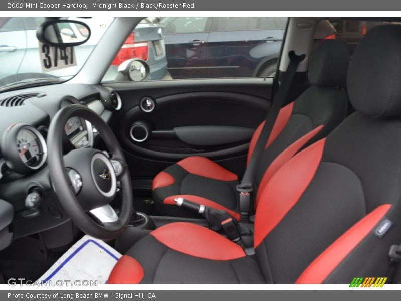 Midnight Black / Black/Rooster Red 2009 Mini Cooper Hardtop