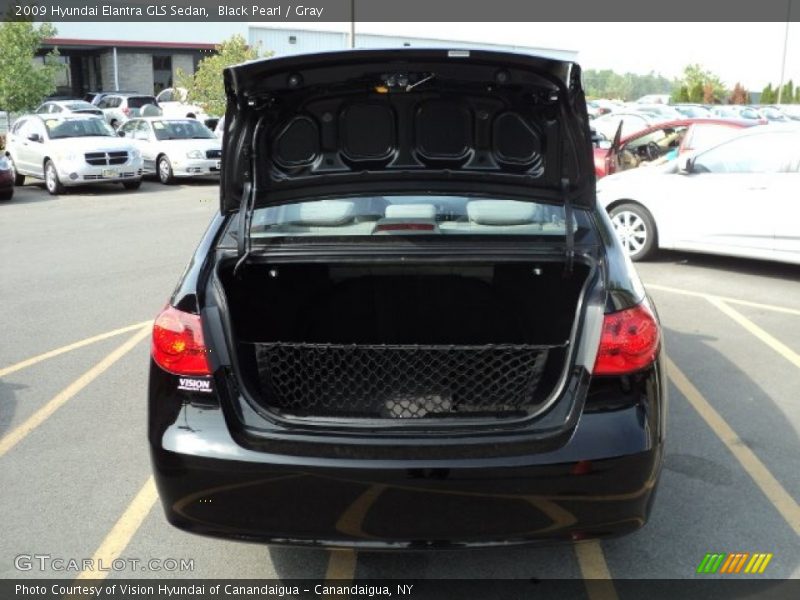 Black Pearl / Gray 2009 Hyundai Elantra GLS Sedan