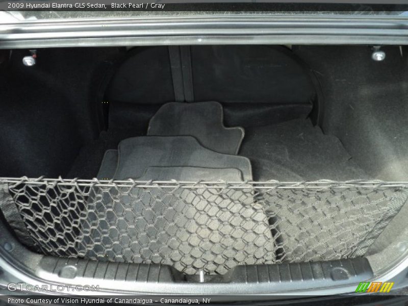 Black Pearl / Gray 2009 Hyundai Elantra GLS Sedan