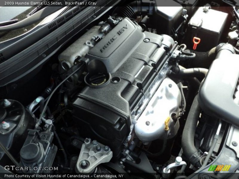 Black Pearl / Gray 2009 Hyundai Elantra GLS Sedan