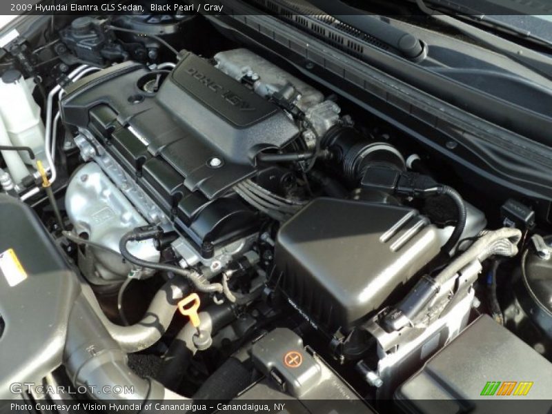 Black Pearl / Gray 2009 Hyundai Elantra GLS Sedan