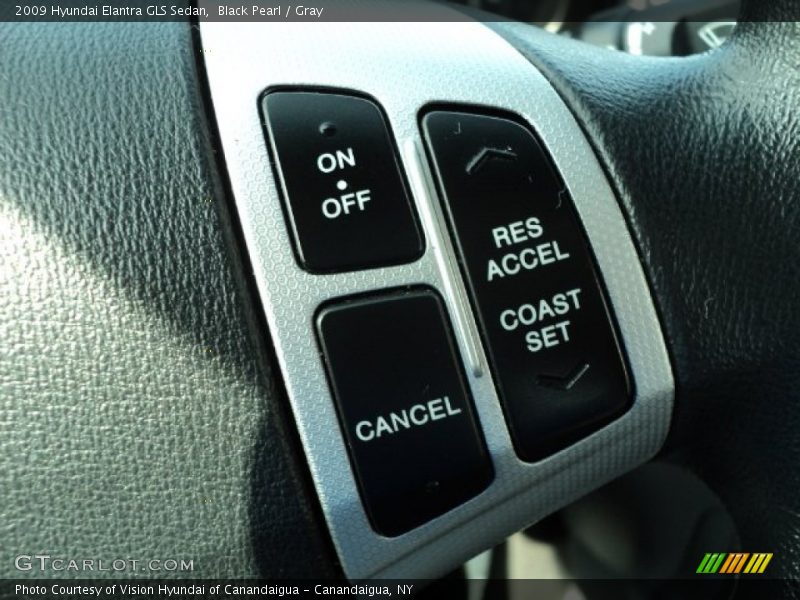 Black Pearl / Gray 2009 Hyundai Elantra GLS Sedan