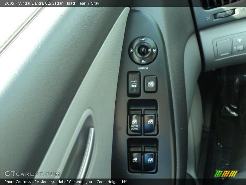 Black Pearl / Gray 2009 Hyundai Elantra GLS Sedan