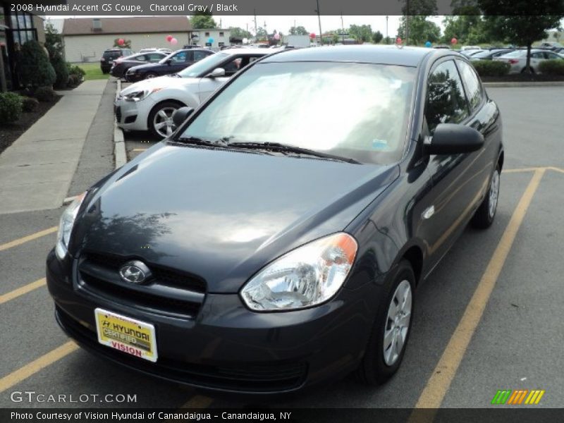 Charcoal Gray / Black 2008 Hyundai Accent GS Coupe