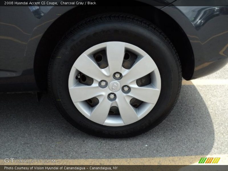 Charcoal Gray / Black 2008 Hyundai Accent GS Coupe