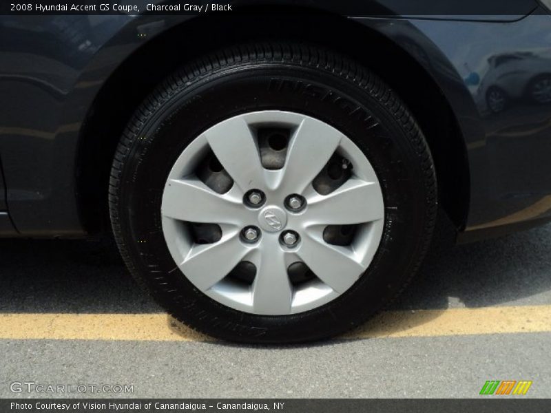 Charcoal Gray / Black 2008 Hyundai Accent GS Coupe
