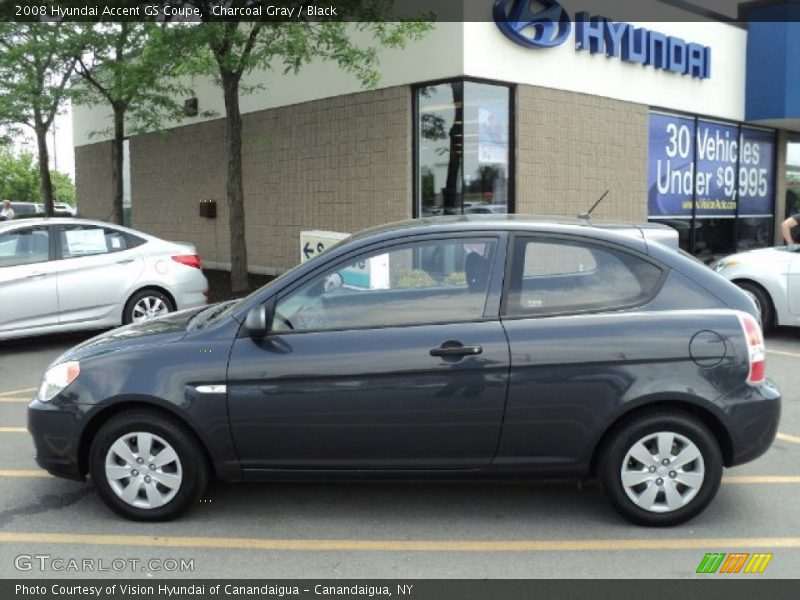 Charcoal Gray / Black 2008 Hyundai Accent GS Coupe
