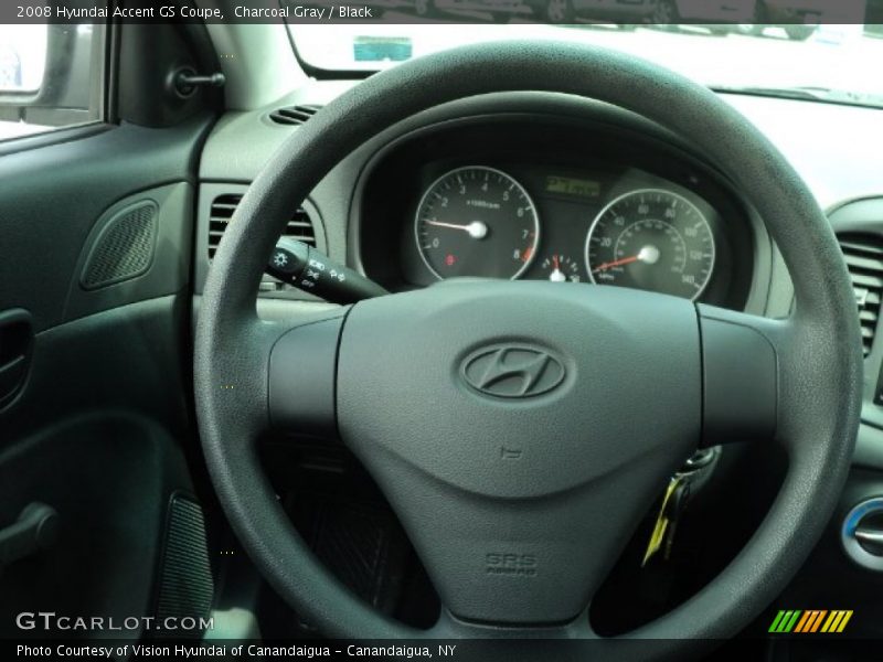 Charcoal Gray / Black 2008 Hyundai Accent GS Coupe