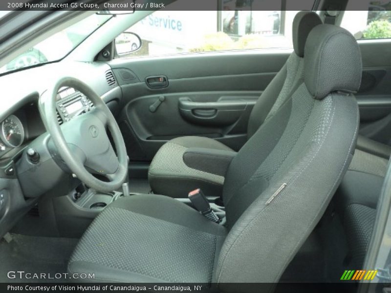 Charcoal Gray / Black 2008 Hyundai Accent GS Coupe