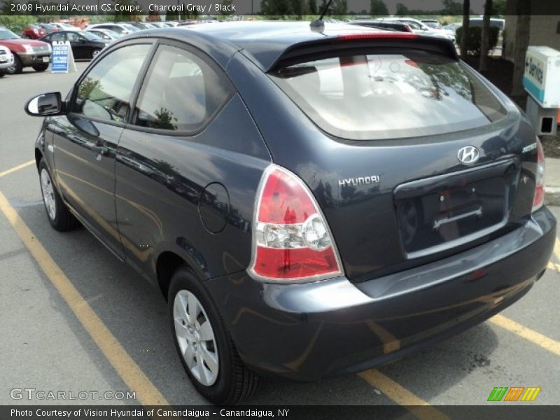 Charcoal Gray / Black 2008 Hyundai Accent GS Coupe