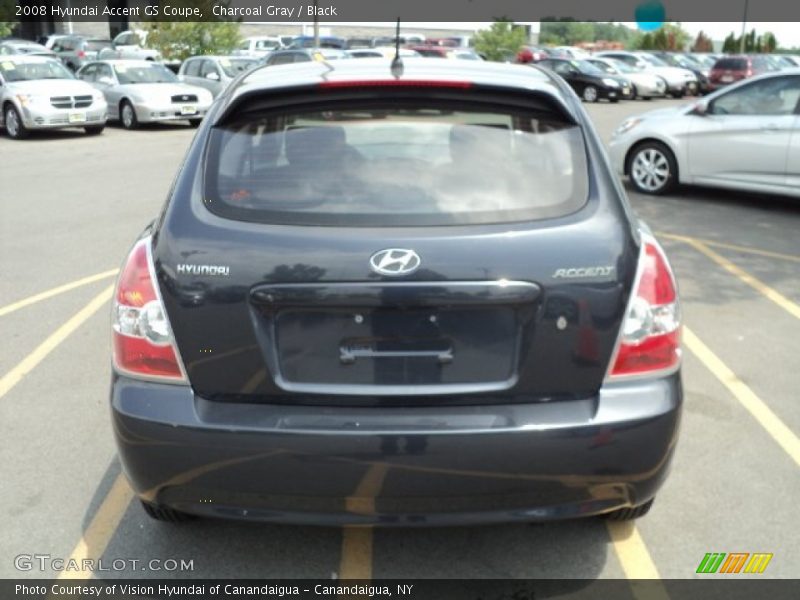 Charcoal Gray / Black 2008 Hyundai Accent GS Coupe