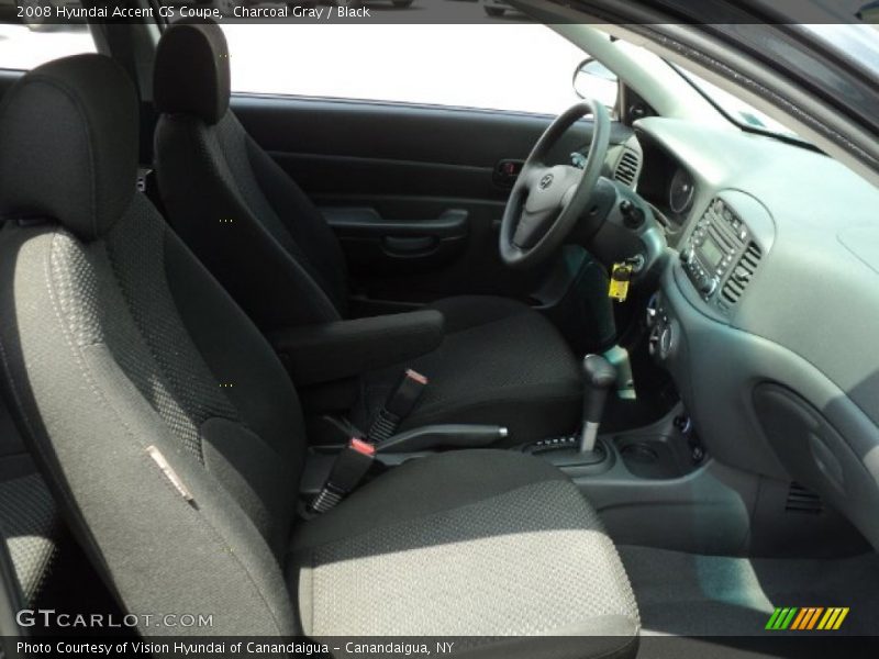 Charcoal Gray / Black 2008 Hyundai Accent GS Coupe