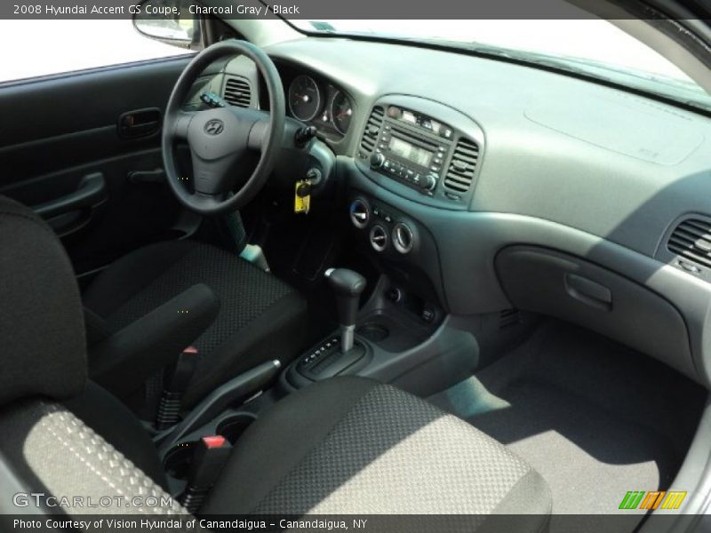 Charcoal Gray / Black 2008 Hyundai Accent GS Coupe