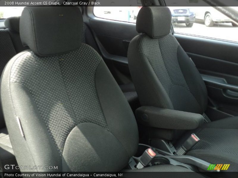 Charcoal Gray / Black 2008 Hyundai Accent GS Coupe