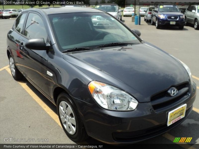 Charcoal Gray / Black 2008 Hyundai Accent GS Coupe