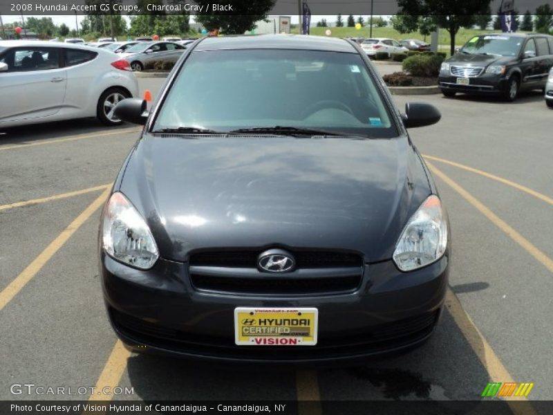 Charcoal Gray / Black 2008 Hyundai Accent GS Coupe