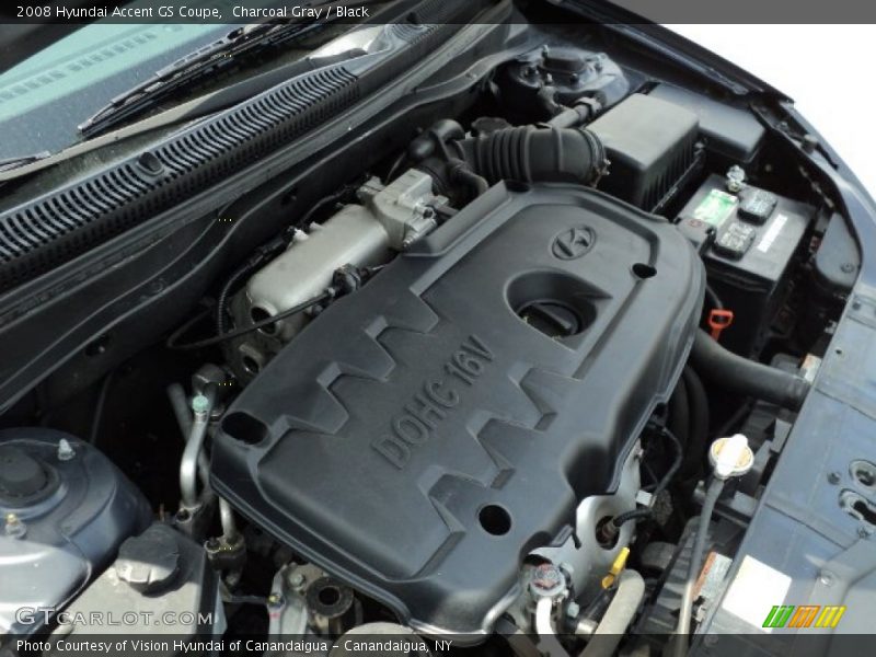 Charcoal Gray / Black 2008 Hyundai Accent GS Coupe