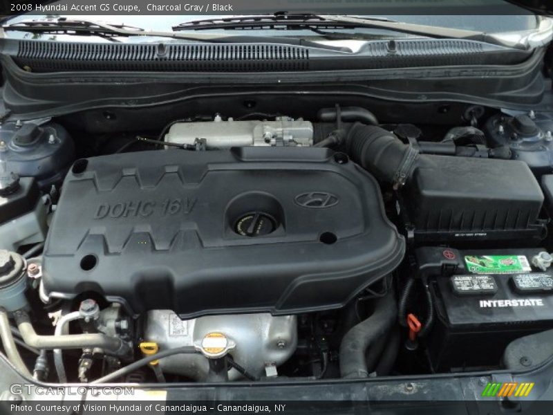 Charcoal Gray / Black 2008 Hyundai Accent GS Coupe
