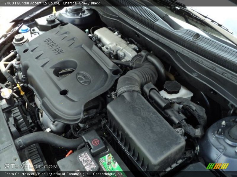 Charcoal Gray / Black 2008 Hyundai Accent GS Coupe