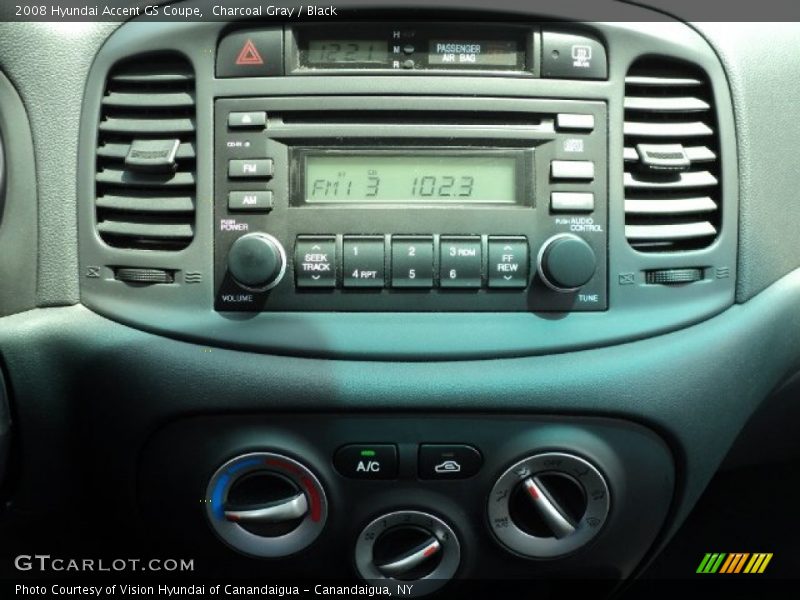 Charcoal Gray / Black 2008 Hyundai Accent GS Coupe