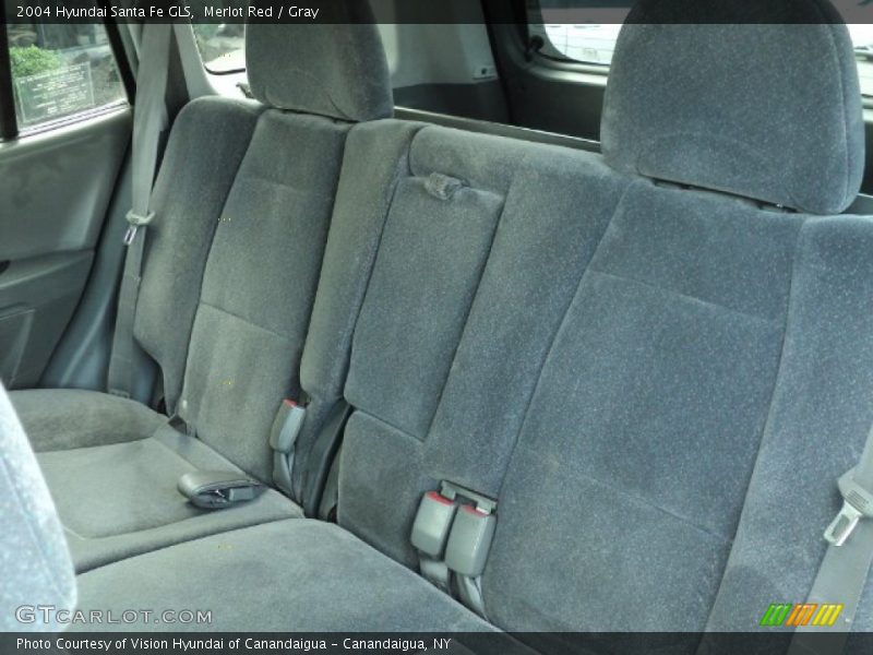 Merlot Red / Gray 2004 Hyundai Santa Fe GLS