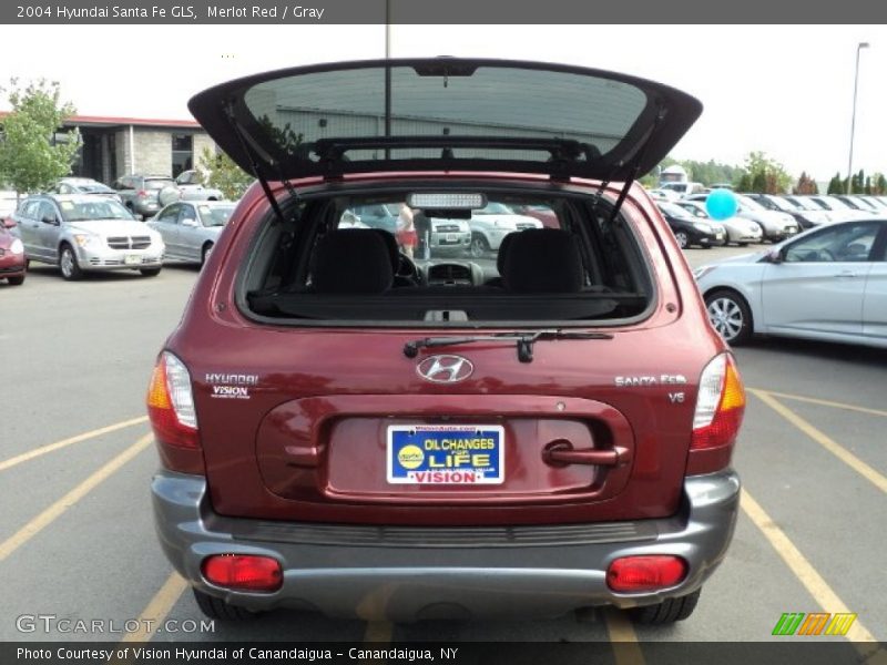 Merlot Red / Gray 2004 Hyundai Santa Fe GLS
