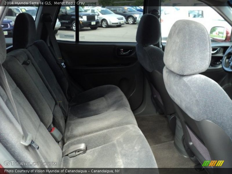 Merlot Red / Gray 2004 Hyundai Santa Fe GLS