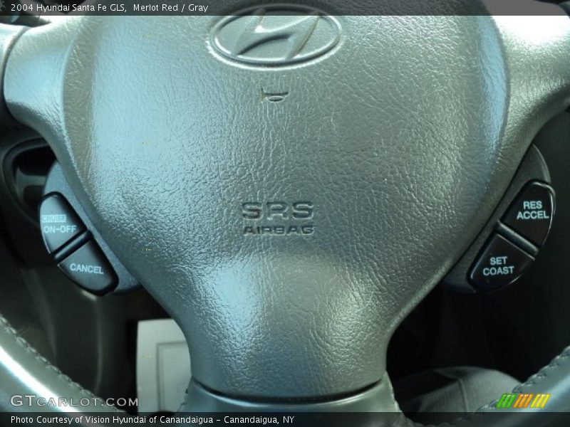 Merlot Red / Gray 2004 Hyundai Santa Fe GLS