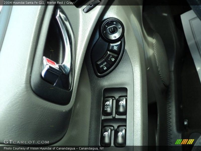 Merlot Red / Gray 2004 Hyundai Santa Fe GLS