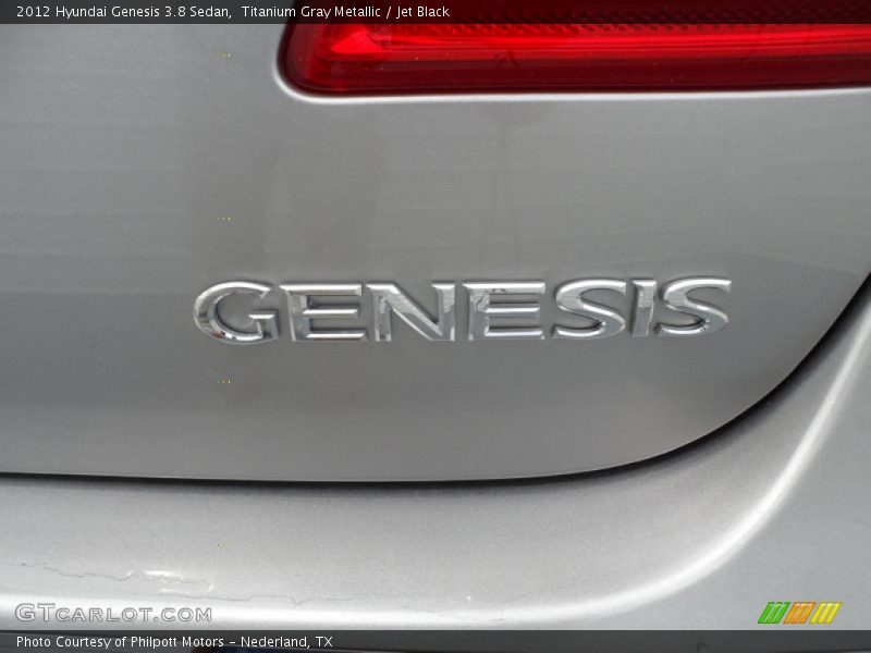 Titanium Gray Metallic / Jet Black 2012 Hyundai Genesis 3.8 Sedan