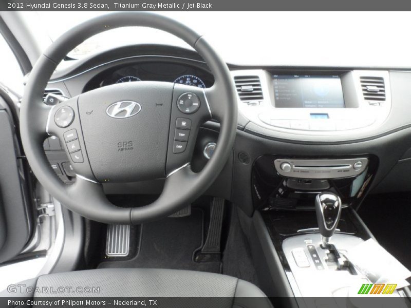 Titanium Gray Metallic / Jet Black 2012 Hyundai Genesis 3.8 Sedan
