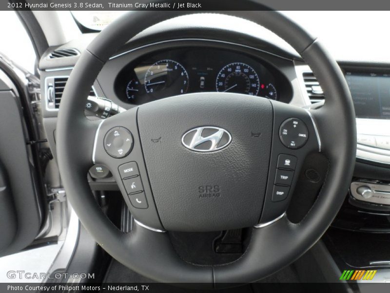 Titanium Gray Metallic / Jet Black 2012 Hyundai Genesis 3.8 Sedan