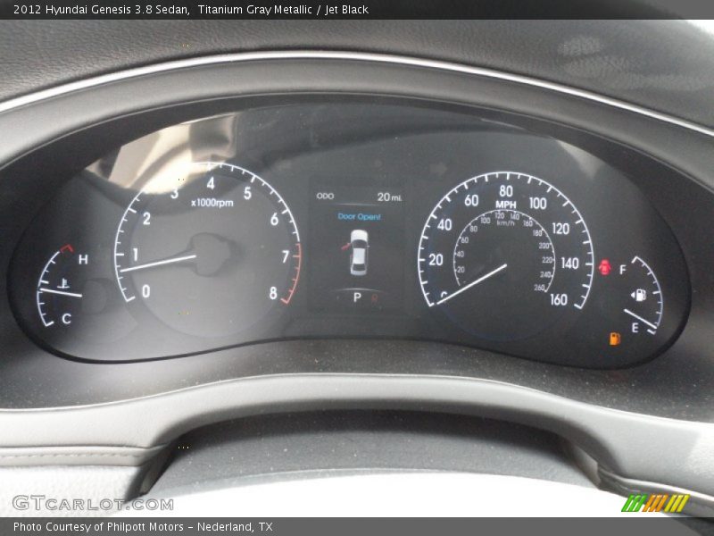 Titanium Gray Metallic / Jet Black 2012 Hyundai Genesis 3.8 Sedan