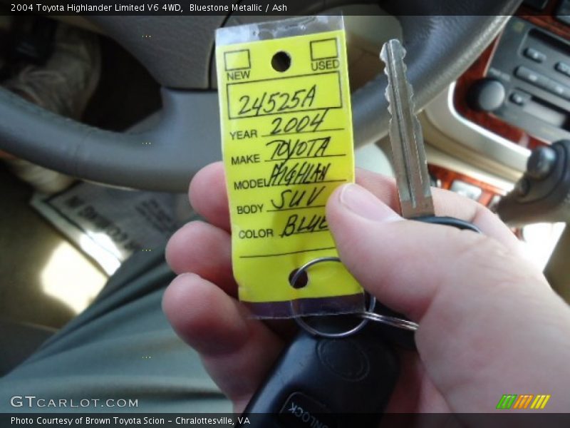 Bluestone Metallic / Ash 2004 Toyota Highlander Limited V6 4WD