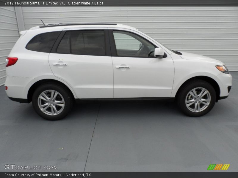 Glacier White / Beige 2012 Hyundai Santa Fe Limited V6