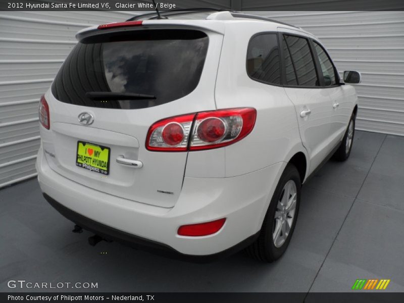 Glacier White / Beige 2012 Hyundai Santa Fe Limited V6
