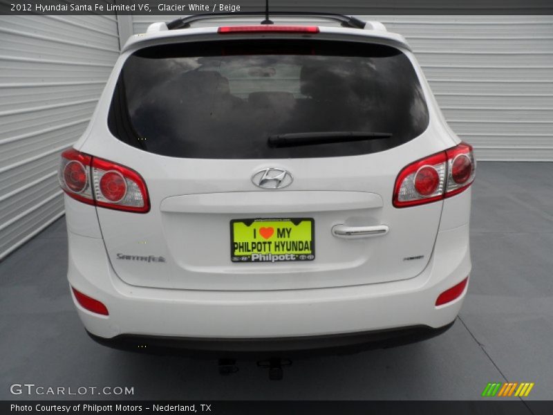 Glacier White / Beige 2012 Hyundai Santa Fe Limited V6