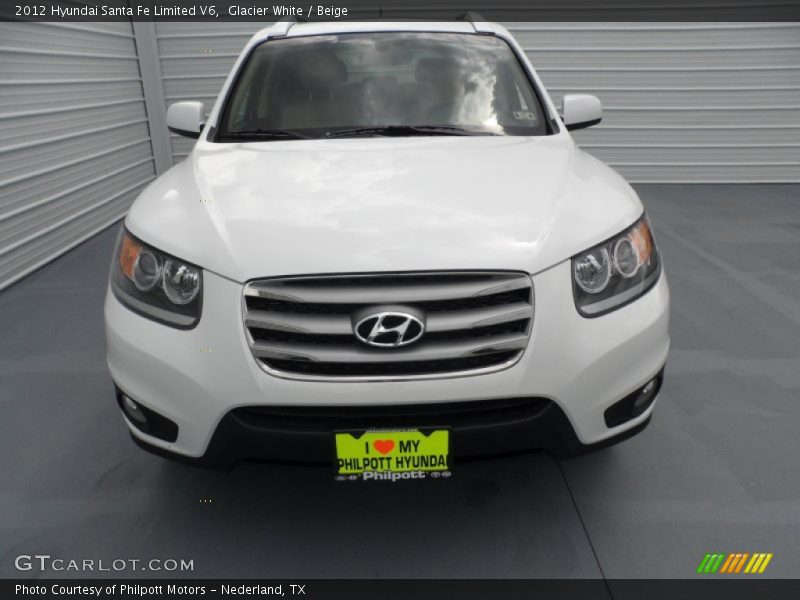 Glacier White / Beige 2012 Hyundai Santa Fe Limited V6