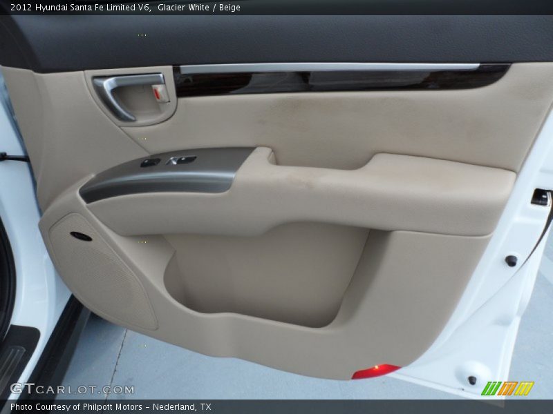 Glacier White / Beige 2012 Hyundai Santa Fe Limited V6